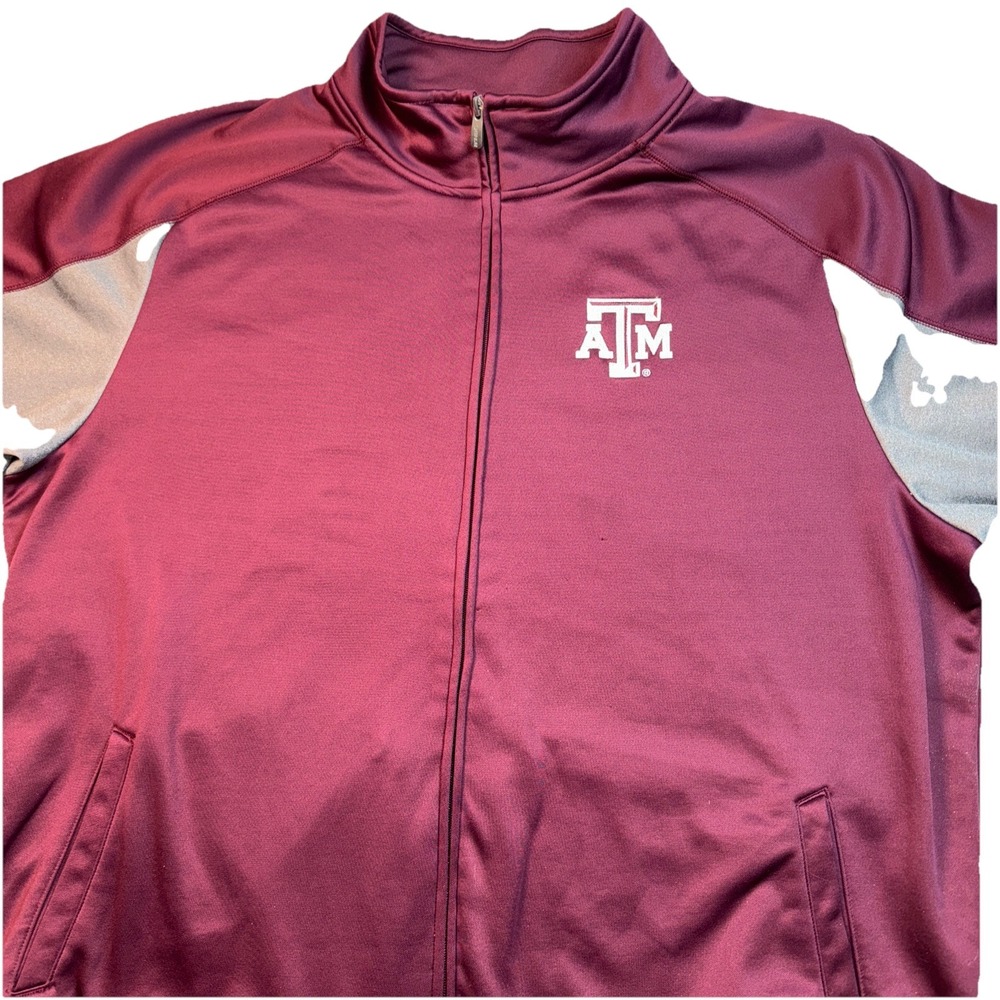 Gen2 Texas A&M Track Jacket Zip Up Maroon/Gray‎ XX-Large College